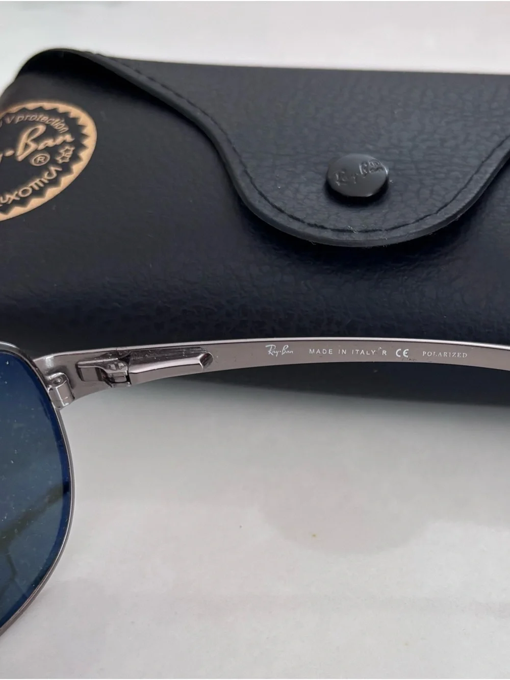 Ray-Ban Silver Frame Sunglasses with Black Case